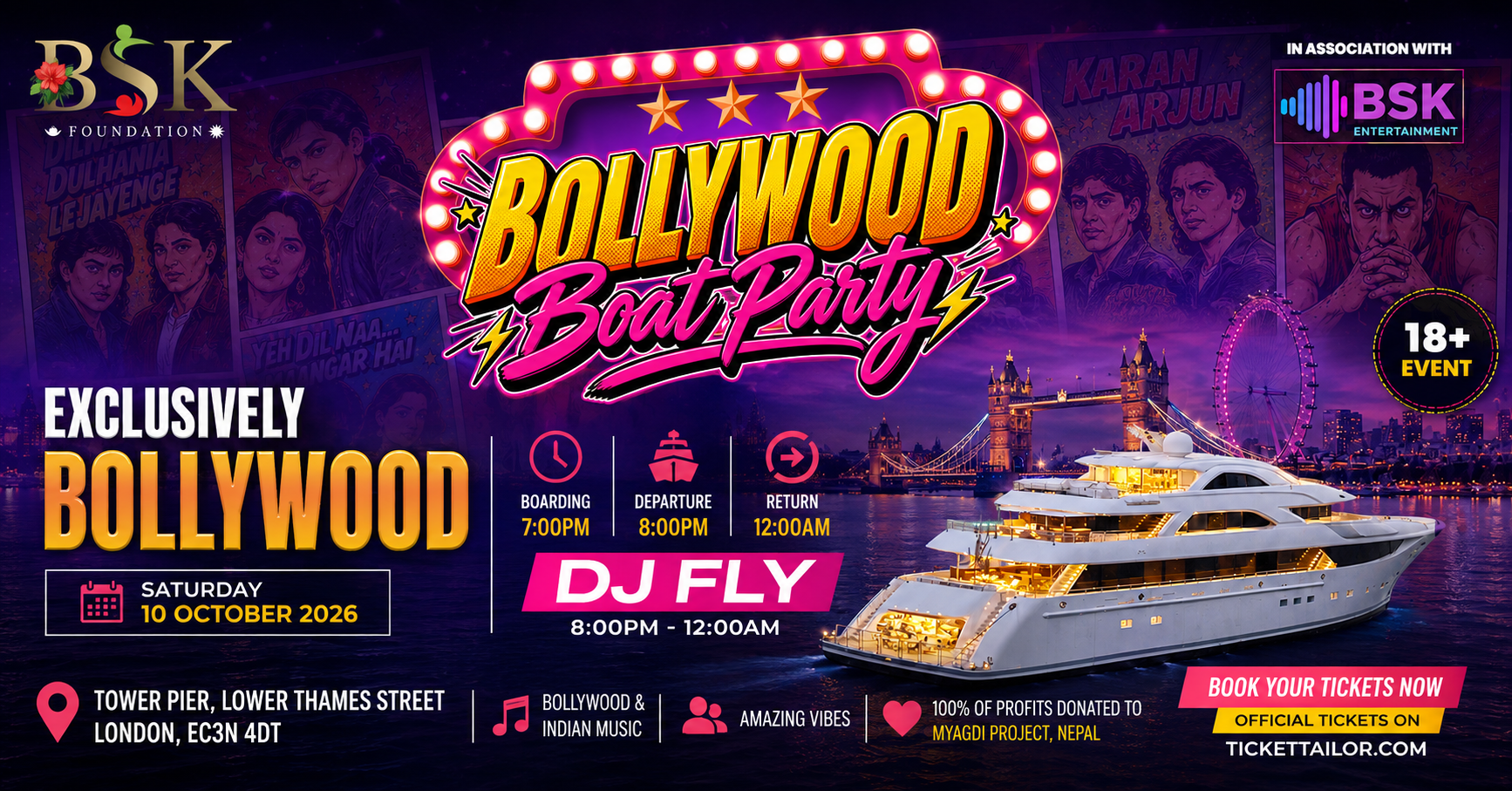 Bollywood Boat Party London 2026