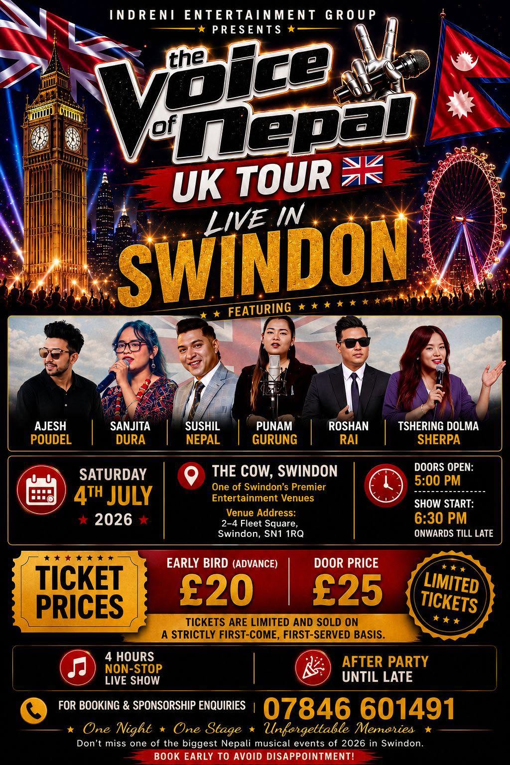 The Voice of Nepal UK Tour Live in Swindon July 2026